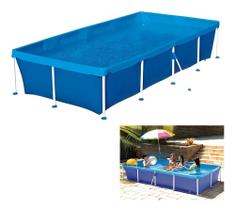 Piscina Retangular 3000 Litros Estruturada Mor Cor Azul Piscina Retangular 3000 Litros Estruturada Mor Cor Azul