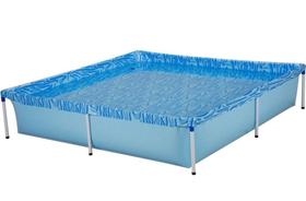 Piscina Retangular Estrutura de Ferro Infantil 1500L Mor