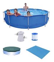 Piscina Sunfit 7000 Litros com Bomba Filtro 110v Capa e FORRO