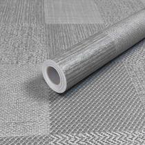 Piso Adesivo Vinilico Tons Cinza Quadrado Lavavel Textura 500x60cm
