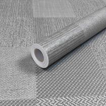 Piso Adesivo Vinilico Tons Cinza Quadrado Lavavel Textura 500x60cm