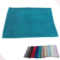 Piso Banheiro Tapete Toalha Chão Bolinha Antiderrapante 60x40 Verde Petroleo