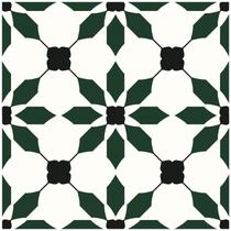 Piso de vinil MORCART Peel and Stick 20x20cm 40 unidades preto verde