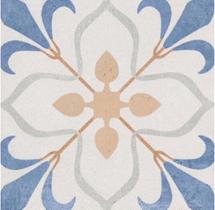 Piso em Porcelana Hidráulica Colonial Blue 20x20 cm - Kit com 15 Peças