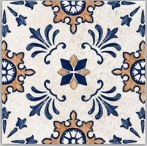Piso em Porcelana Hidraulica Retificado Fendi Colonial kit com 15 peças 20x20cm e 07 mm de espessura
