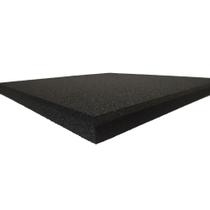 Piso Emborrachado 50x50 Preto p/ Academia e Playground. Uni.