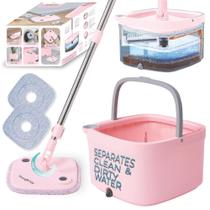 Piso inteligente Spin Mop True & Tidy Square com balde 2025 Rose Piso inteligente Spin Mop True & Tidy Square com balde 2025 Rose