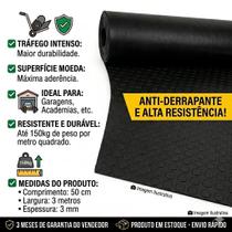Piso Moeda Preto 3 Metros Comp X 50cm Largura Bolinha Borracha Pets Academia