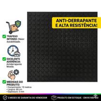 Piso Pastilhado Moeda 50x50cm Borracha Antiderrapante