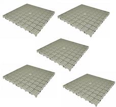 Piso Plástico Cinza 50x50 - kit 05 peças