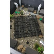 Piso Plástico Modular Preto 2,5x25x50cm Estrado Resistente Piso Plástico Modular Preto 2,5x25x50cm Estrado Resistente