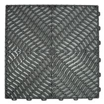 Piso Tapete Modular de Plástico 33 x 33 cm Cinza