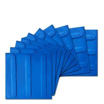Piso Tátil 10 peças Borracha Pvc 25x25 Direcional Azul Cód. 1507 - WRS