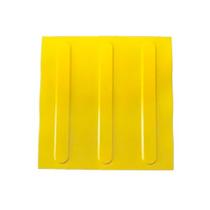 Piso Tátil 10 Unidades 25 X 25 Direcional Amarelo Pvc - Wrs Piso Tátil 10 Unidades 25 X 25 Direcional Amarelo Pvc - Wrs