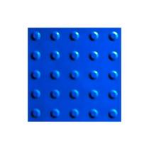 Piso Tátil 25 X 25 Alerta Azul Pvc 10 Unidades - Wrs