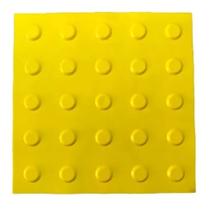 Piso Tátil Alerta Amarelo PVC borracha Kapazi Caixa 16 uniddades 25cm x 25cm