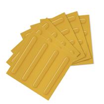 Piso Tatil Chao Antiderrapante Cegos Pcd Kit 6 Uni Acessibilidade Segurança Alerta Direcional Sinalizaçao Aviso Cuidado