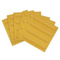 Piso Tatil Chao Cegos Kit 6 Uni Pavimentaçao Antiderrapante Acessibilidade Alerta Direcional Segurança Pcd