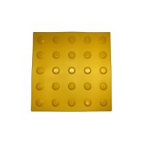 Piso Tátil Classic Alerta Pvc 25x25cm - 16 Peças - Amarelo