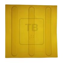 Piso Tátil Classic Direcional em PVC 25X25cm - Amarelo - 10 Peças