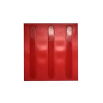 Piso Tátil Classic Direcional Pvc 25x25cm - 16 Peças- Vermelho