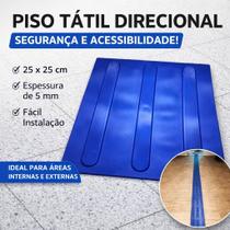 Piso Tátil Classic Direcional Pvc Azul Piso Tátil Classic Direcional Pvc Azul