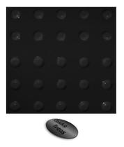 Piso Tátil - CONDUZ TINTAS - Alerta - Preto - A Base de Resina - 10 mm x 25 cm x 25 cm