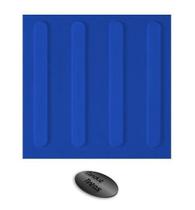 Piso Tátil - CONDUZ TINTAS - Direcional - Azul - A Base de Resina - 08 mm x 25 Cm x 25 cm