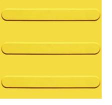 Piso Tátil Direcional e Alerta Amarelo PVC borracha Kapazi Caixa 16 unid. 25cm x 25cm