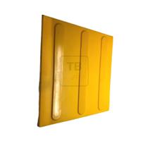 Piso Tátil Direcional em PVC 25 X 25 cm - Amarelo - 10 Peças