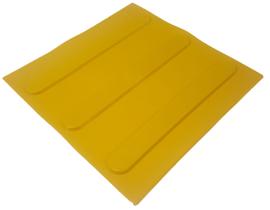 Piso Tátil Direcional PVC Amarelo 16peças 25x25cm Nbr9050