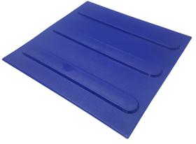 Piso Tátil Direcional PVC Azul 16pçs 25x25cm 1m² Nbr9050 - Marwell industrial