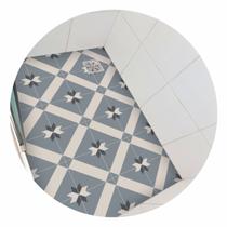Piso vinil antiderrapante para box Ladrilho Azul - 1,20 x 0,80 metros
