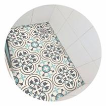 Piso vinil antiderrapante para box Ladrilho Azulejo Azul - 1,20 x 0,80 metros