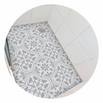 Piso vinil antiderrapante para box Ladrilho Flora Português - 1,20 x 0,80 metros