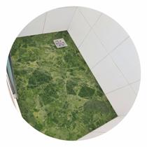 Piso vinil antiderrapante para box Mármore Verde - 1,20 x 0,80 metros