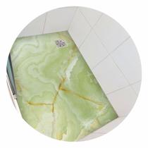 Piso vinil antiderrapante para box Ônix Verde - 1,20 x 0,80 metros