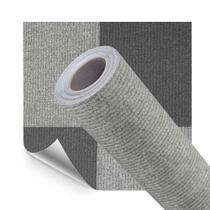 Piso Vinilico Adesivo Textura Lavavel Quadrado Cinza 2 Tons 200x60cm