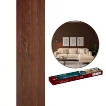 Piso Vinílico Autocolante 4 Cores Efeito Madeira 91 x 15 cm (5M²) com 36 UNI CASA LYS Cedro