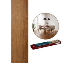 Piso Vinílico Autocolante 4 Cores Efeito Madeira 91 x 15 cm (5M²) com 36 UNI CASA LYS Freijó