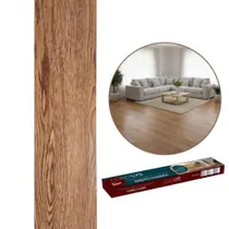 Piso Vinílico Autocolante 4 Cores Efeito Madeira 91 x 15 cm (5M²) com 36 UNI CASA LYS Teka