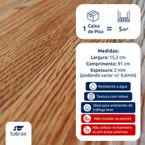 Piso Vinílico Autocolante Amadeirado Régua 5M² Cor Angelim - Tubrax Piso Vinílico Autocolante Amadeirado Régua 5M² Cor Angelim - Tubrax