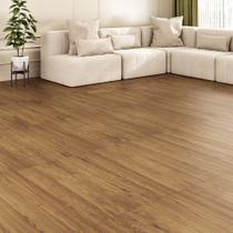 Piso Vinílico Autocolante Régua Amadeirado por 5M² Cor Jacarandá - Tubrax