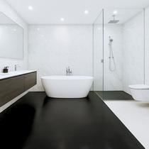Piso Vinílico em Manta PVC Preto Branco Dama ou Cimento 1x4m