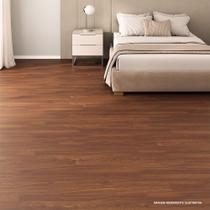 Piso Vinílico Rígido Clicado Régua Amadeirada por M² Cor Mogno - Tubrax Piso Vinílico Rígido Clicado Régua Amadeirada por M² Cor Mogno - Tubrax