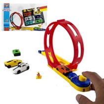 Pista Acrobática Looping 360 Lançador 6 Carrinhos Acessórios Pista Acrobática Looping 360 Lançador 6 Carrinhos Acessórios
