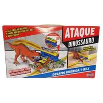 Pista Ataque Dinossauro T-Rex Com Lançador Carrinho Som