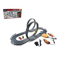 Pista Autorama Grande 394cm com 2 loopings 4 carros e 2 controles 1:64