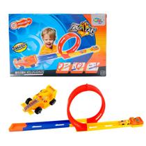 Pista Brinquedo de Corrida com Lançador Loop 360º - 8 Peças - Well Kids