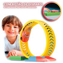 Pista Carrinho Gira 360 Com Lançador Looping Tipo Hotwheels - Samba Toys